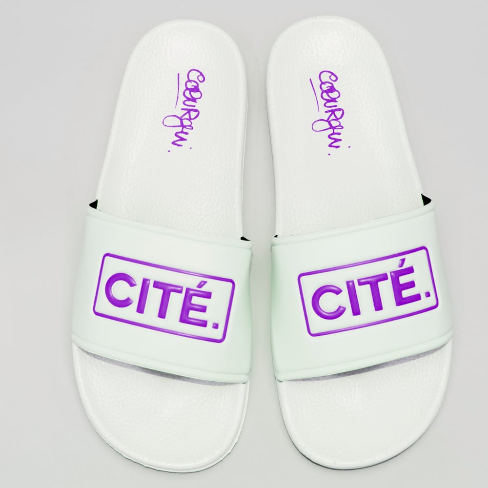 Claquettes (Slipers) "CITE." [PURPLE] (W)