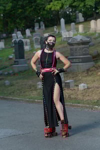 Image 1 of Rainbow Snap Maxi Skirt