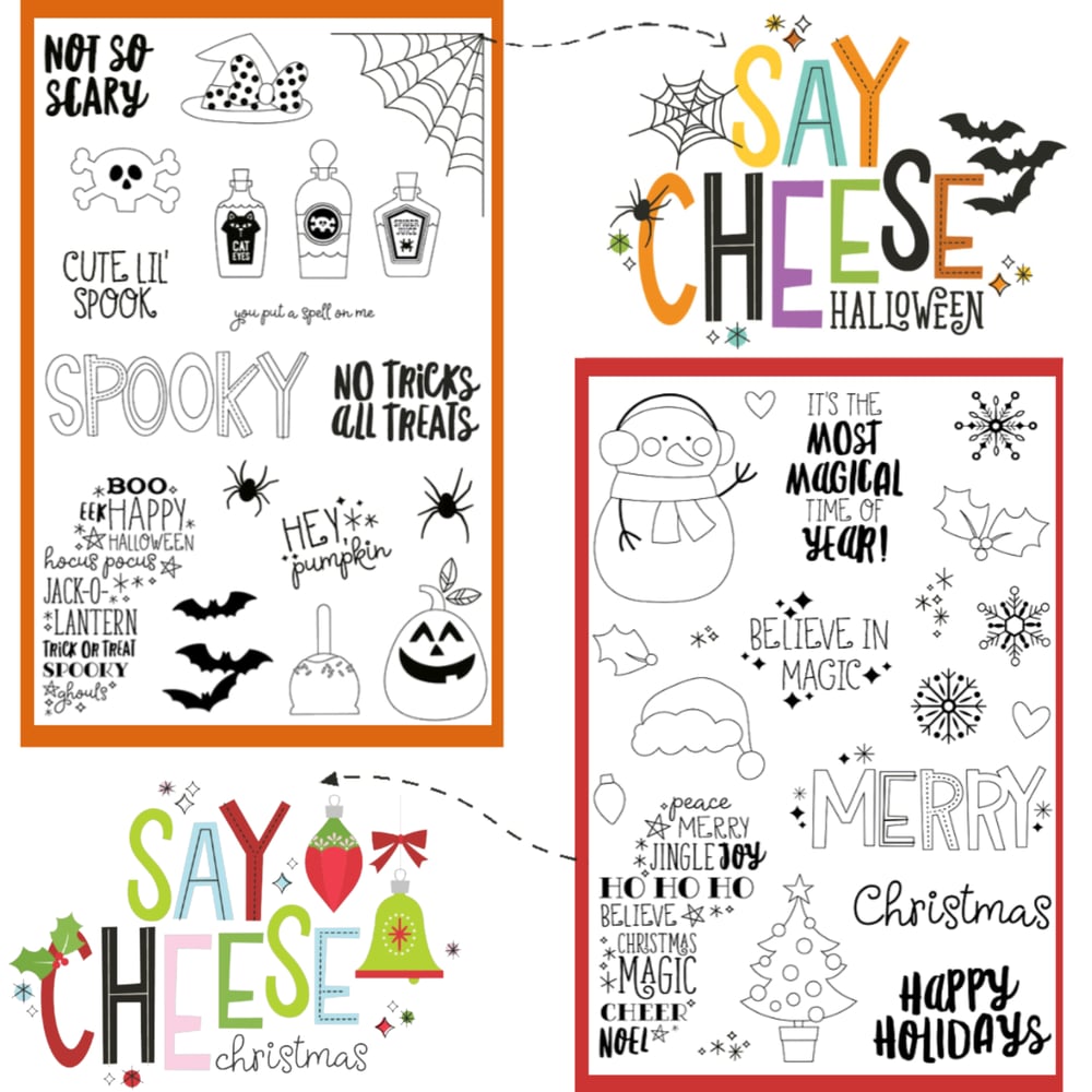 Image of Say Cheese Holiday Clear Stamp Sets