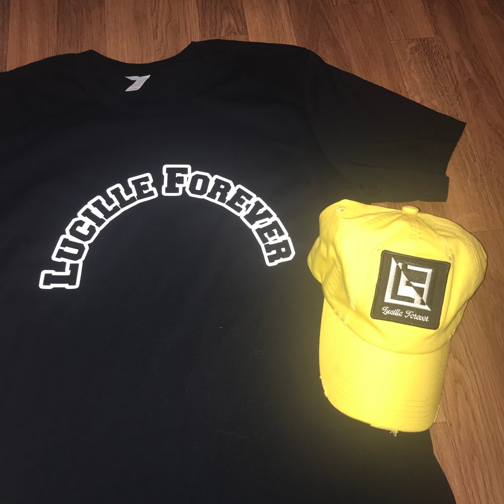 "Curved Lucille Forever" T-Shirt- Black