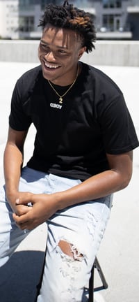 Image 2 of DEDA MENS BLACK TEE WHITE LOGO