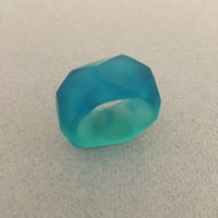 Image 4 of two tone faceted ring