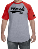 Image 2 of Blessed 365 Short Sleeve Baseball Tee - Red