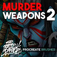 Image 1 of Murder Weapons Brush 2 Set For Procreate