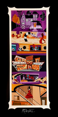 "IT'S SHOWTIME" Matted Deluxe Giclee Print. 10"x20"