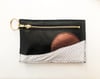 Piece Out Mini - Black, Copper and White Leather Card Holder