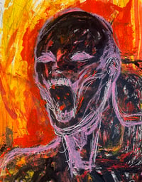 Passionate scream, print