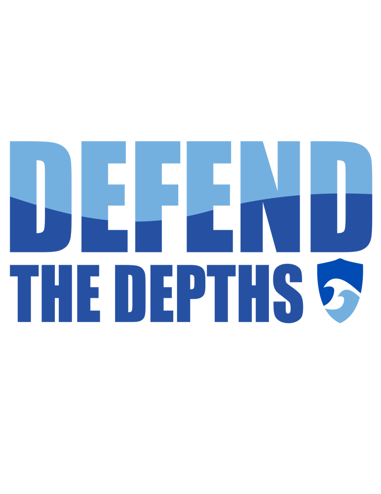 Image of Defend the Depths Title Sticker