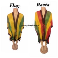 Jamaica and Rasta color kimono beach coverup