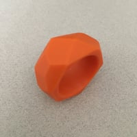 Image 1 of orange faceted geo ring