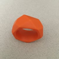 Image 2 of orange faceted geo ring