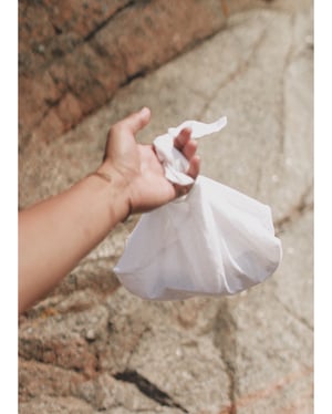 Image of Linen wrap bags in a set of two 