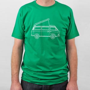 Image of VW campervan t-shirt T3 green