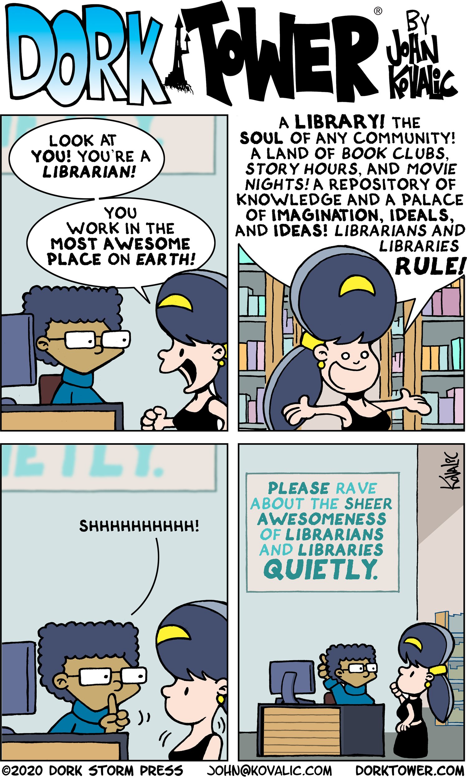 Image of Rave About Librarians and Libraries Strip Poster