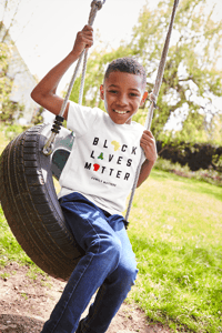 Image 1 of Black Lives Matter Kids White T-Shirt