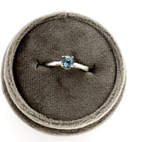 Image 1 of Montana sapphire engagement ring with twig band