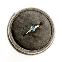 Image 2 of Montana sapphire engagement ring with twig band