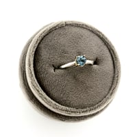 Image 3 of Montana sapphire engagement ring with twig band