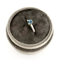 Image 4 of Montana sapphire engagement ring with twig band