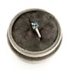 Montana sapphire engagement ring with twig band