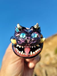 Image 13 of Electrumagenta Oni Cat Pendant # 3