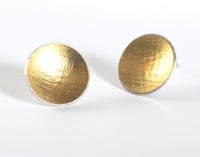 Image 1 of Curved Disc Post Earrings