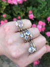 AAA oval rainbow moonstone ring 