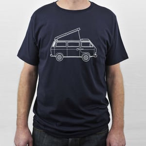 Image of VW campervan t-shirt T3 navy blue