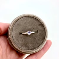Image 2 of lavender rainbow moonstone ring