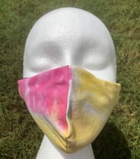 Pink and Yellow Tie Dye Face Mask