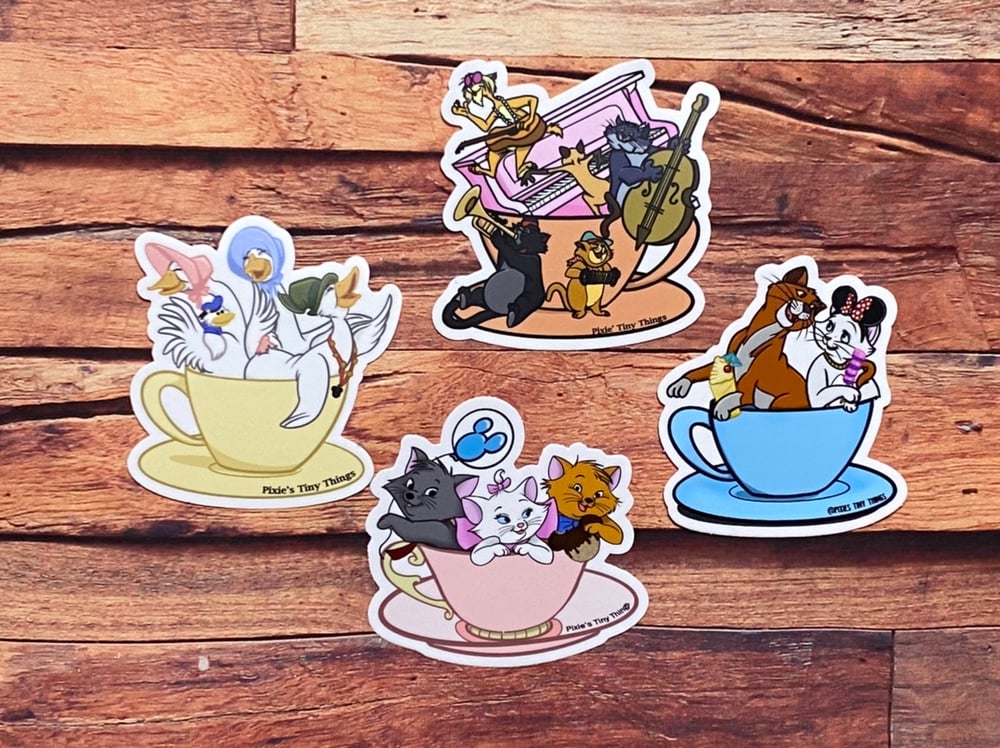 Characters in Teacups- Stickers