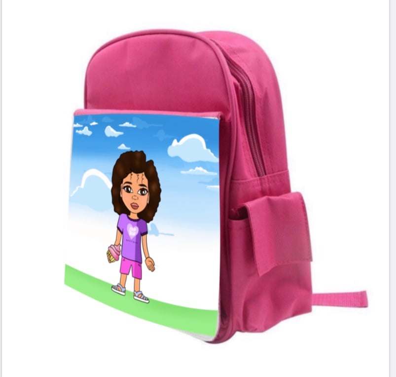 dark pink backpack