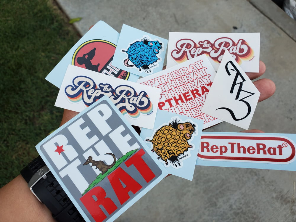 Image of Rep the Rat Stickers / Sticker Packs