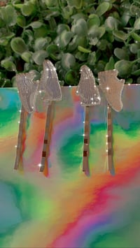 Image 3 of KICK IT SILVER HAIR PINS 