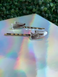 Image 2 of KICK IT SILVER HAIR PINS 