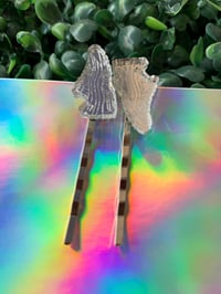 Image 4 of KICK IT SILVER HAIR PINS 