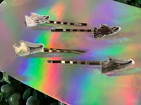 Image 5 of KICK IT SILVER HAIR PINS 