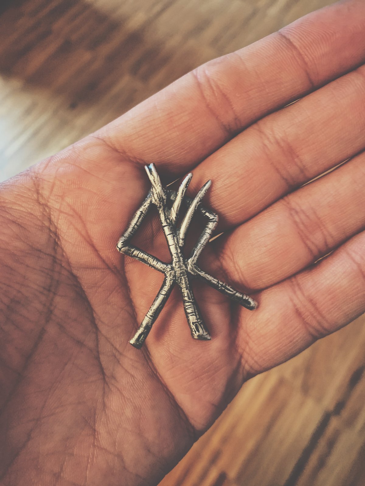 WOLF Bind Rune sterling silver pendant | Darkwood Jewelry