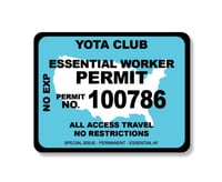 Essential Worker Permit Decal 3”