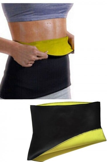 Image of Thermogenic Black Fitness Elastic Neoprene Waist Slimmer 