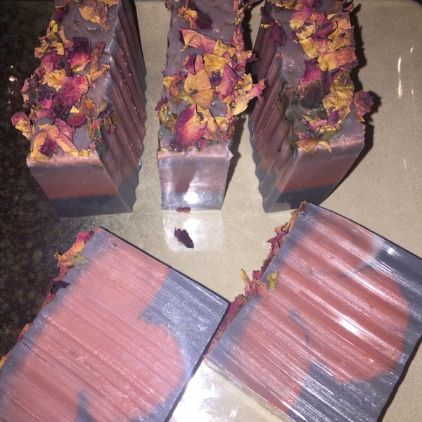 Image of Rose Clay + Activated Charcoal Bar (3.5 - 4 oz.)