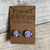 Pretty purple flower earrings
