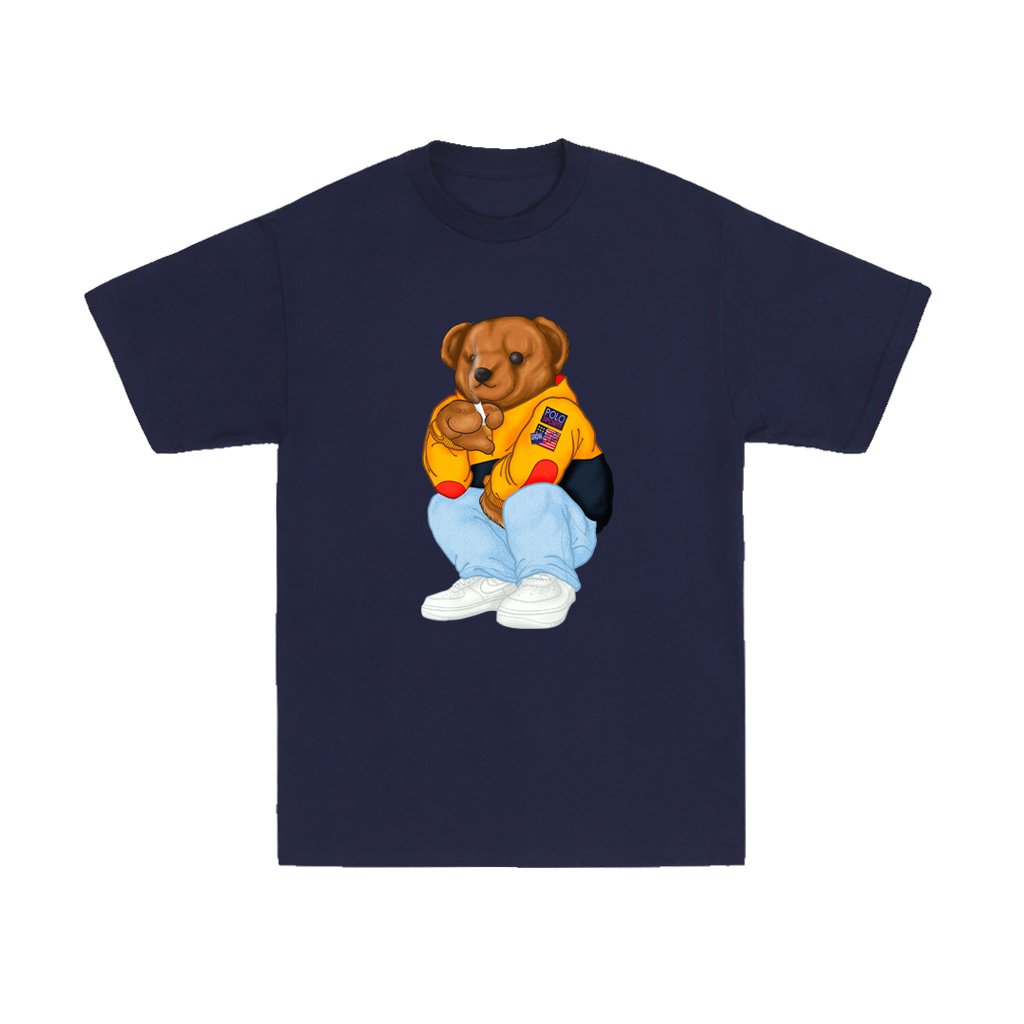 Image of LO BEAR TEE - NAVY