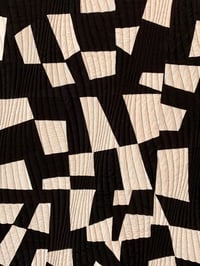 Image 3 of Black and White Pieced Throw
