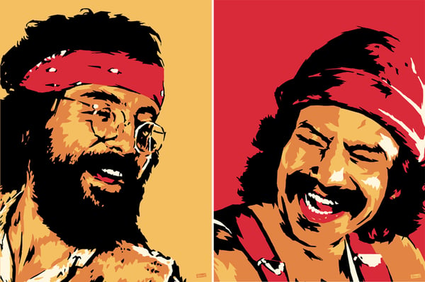 Image of "Perkins 77" Art Print Series - 7715 & 7716 Cheech and Chong