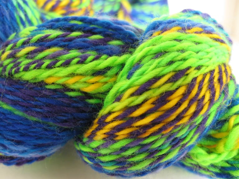 Limeade Rainbow - Handspun Superwash Merino