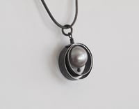 Image 5 of Framed Pearl Pendant - Silver