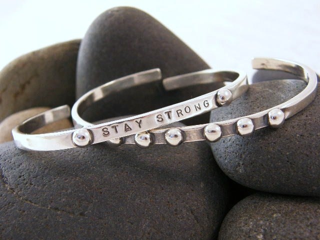 You Are Strong Bracelet 💪 Gift Bag Be Strong Charm Be Brave Bracelet | eBay