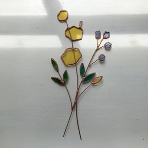 Image of Yellow Flowers and Forget-Me-Not Posie