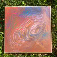 Image 4 of “Peachy Tempest” Fluid Painting